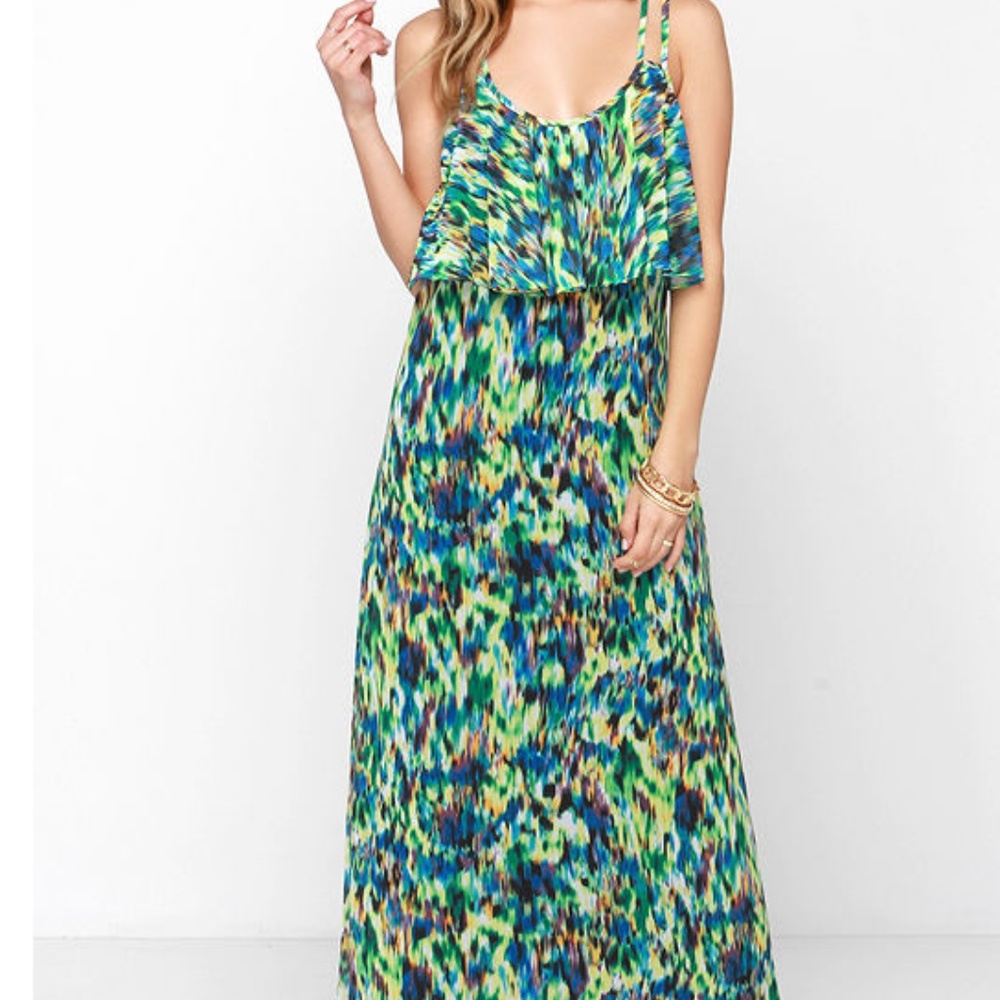 Lulu's Rainforest Maxi Dress - NWOT